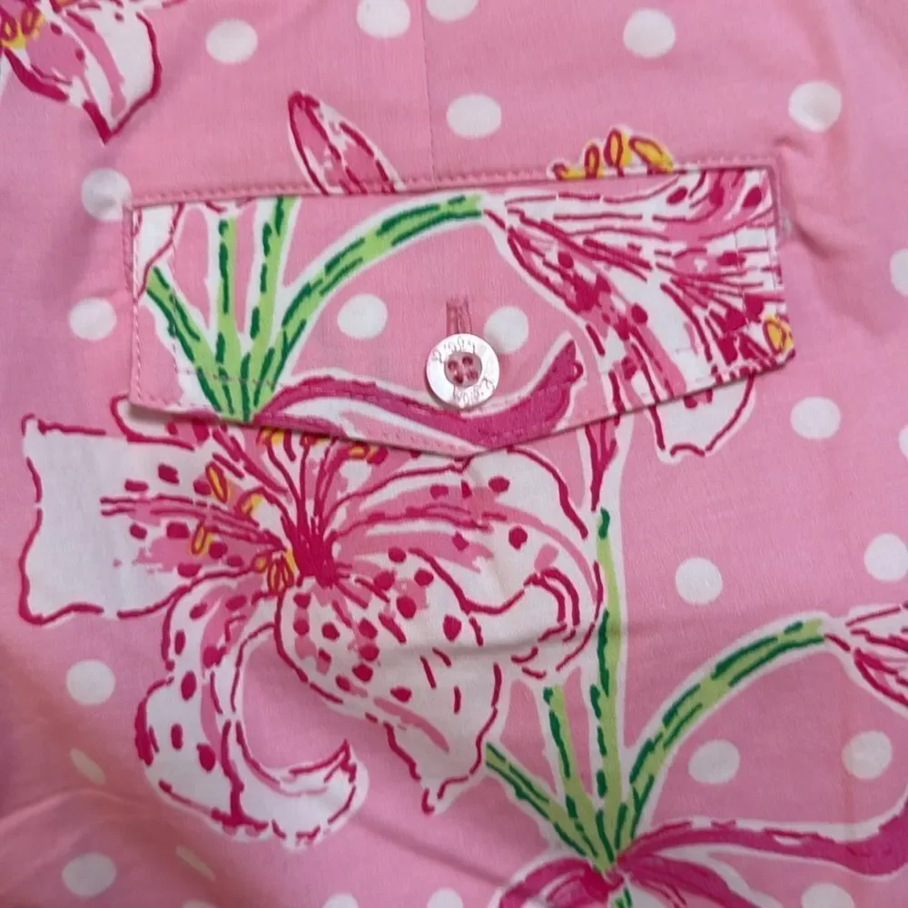 Lilly Pulitzer VINTAGE White Label Bermuda Shorts. Pink Stargazer Lilly NWT